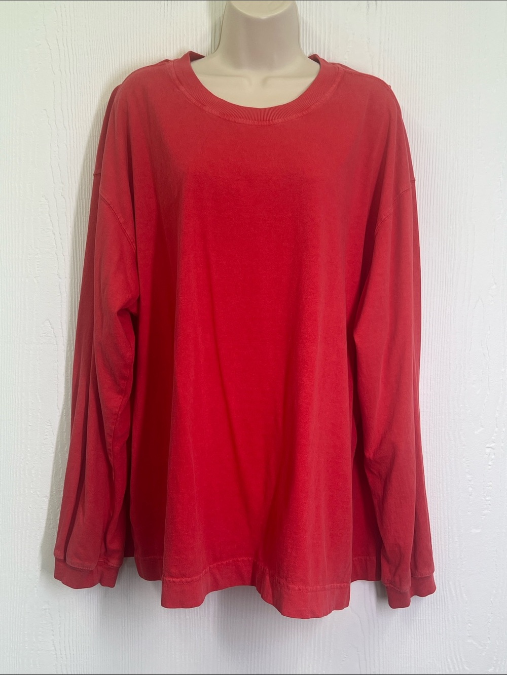 Free People - Movement Burnt Red Crewneck Long Sleeve Oversized Shirt SZ Medium